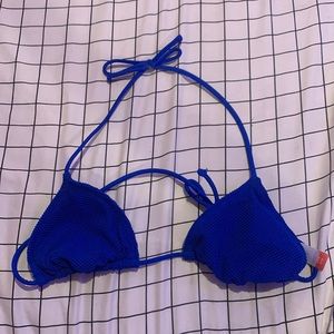 blue bikini top